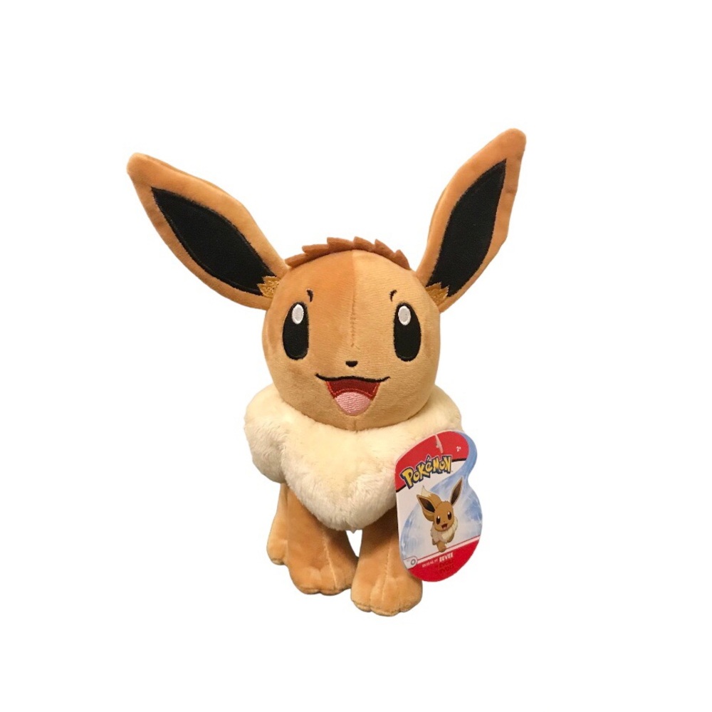 Wicked Cool Toys Pokémon Tan/Cream Eevee 8” Soft Stuffed Animal Plush Toy NWT